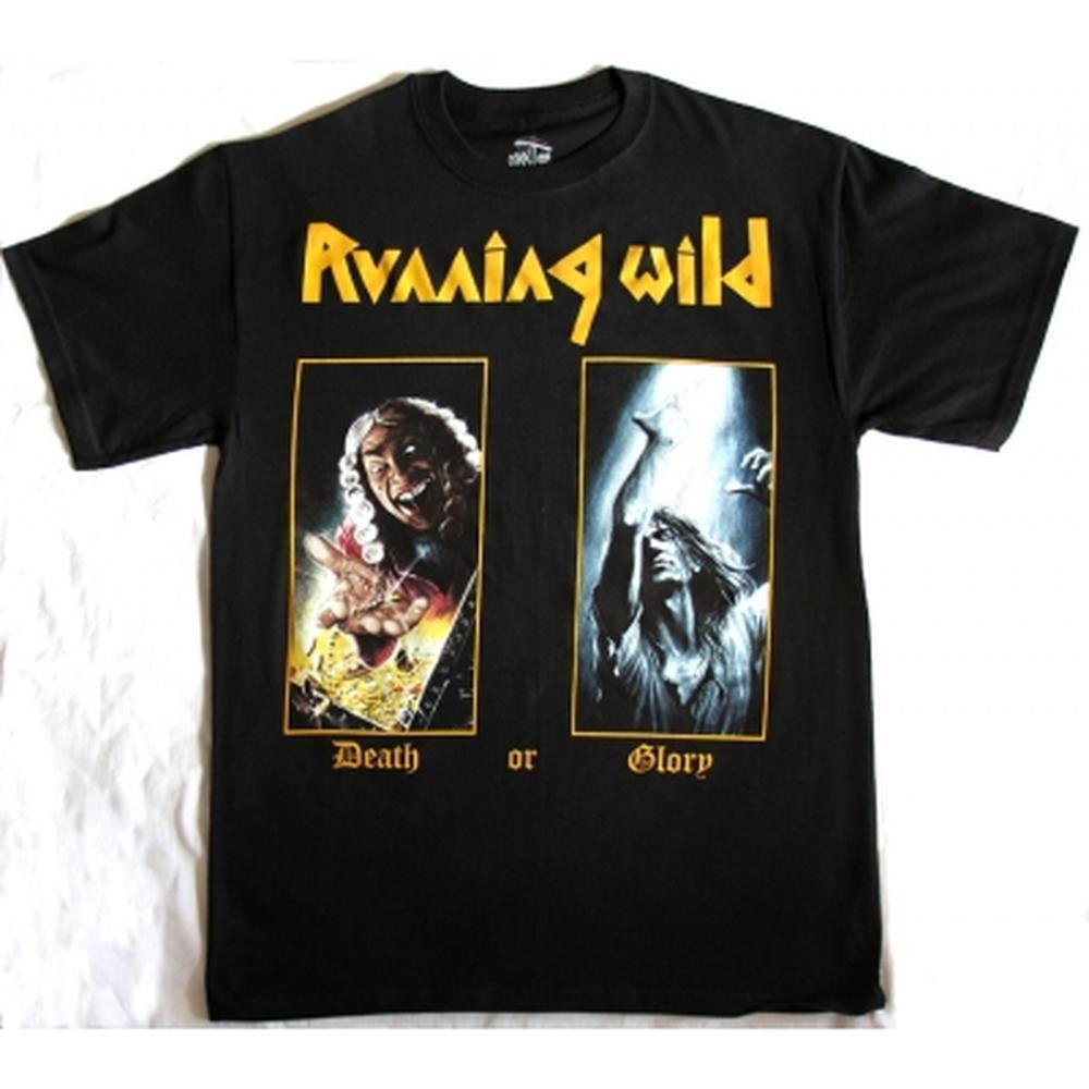 Running Wild Death Or Glory 89 Shirt, Black Metal Music Graphic Band Tee 05